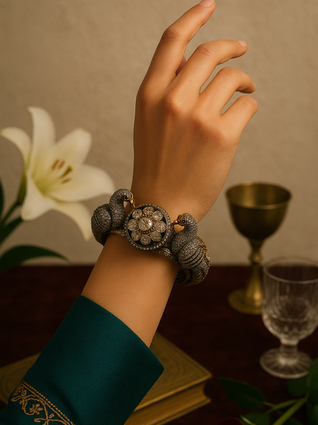 Regal Swan Kundan Heritage Bangle