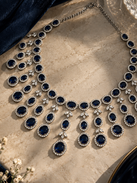 Neelam Cascade Jewellery Set
