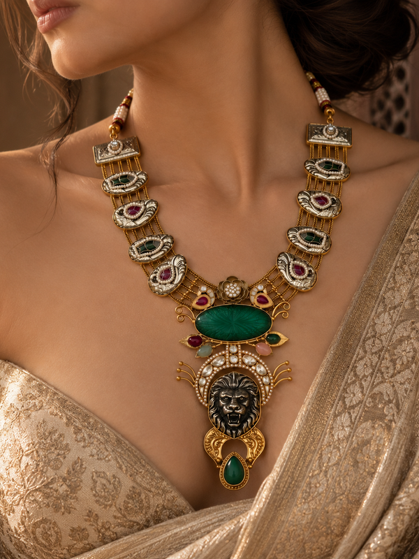 Simha Emerald Heritage Necklace Set