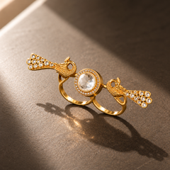 Mayura Two-Finger Statement Ring