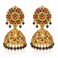 Rajkumari Navratan Jhumka Earrings
