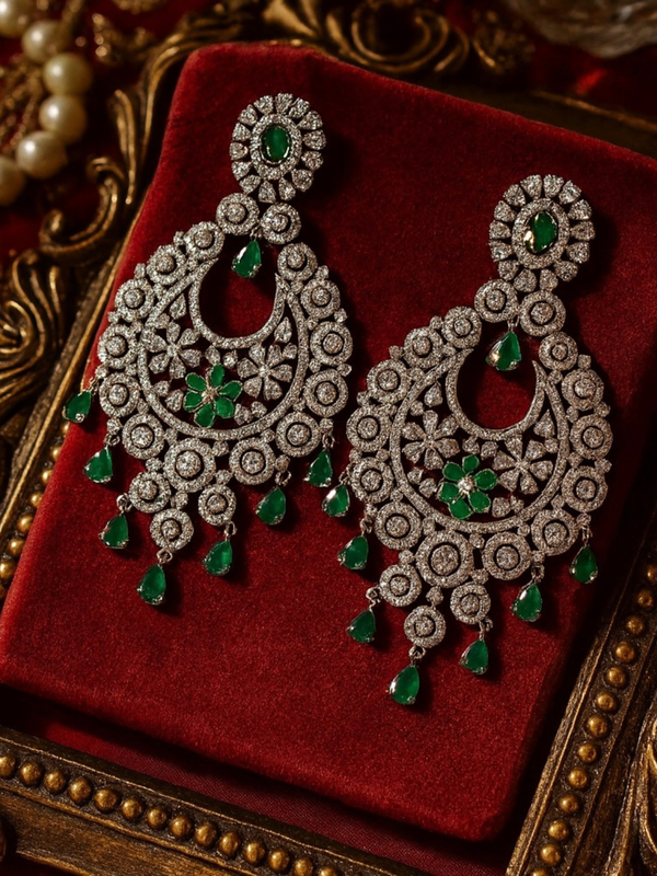 Ameera Emerald Diamond Earrings