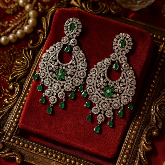 Ameera Emerald Diamond Earrings