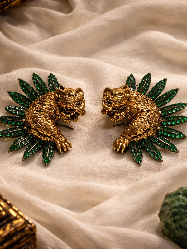 Emerald Panther Royale Statement Set