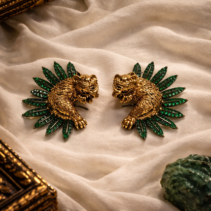 Emerald Panther Royale Statement Set