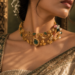 Bagh-e-Noor Botanical Necklace & Earrings Set