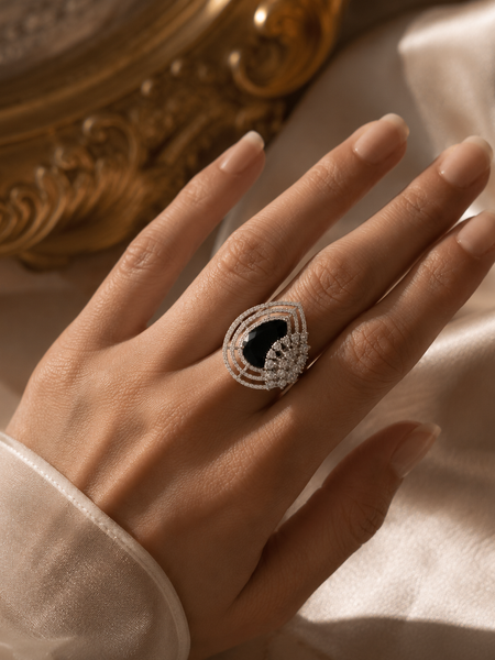 Nisha Onyx Statement Ring