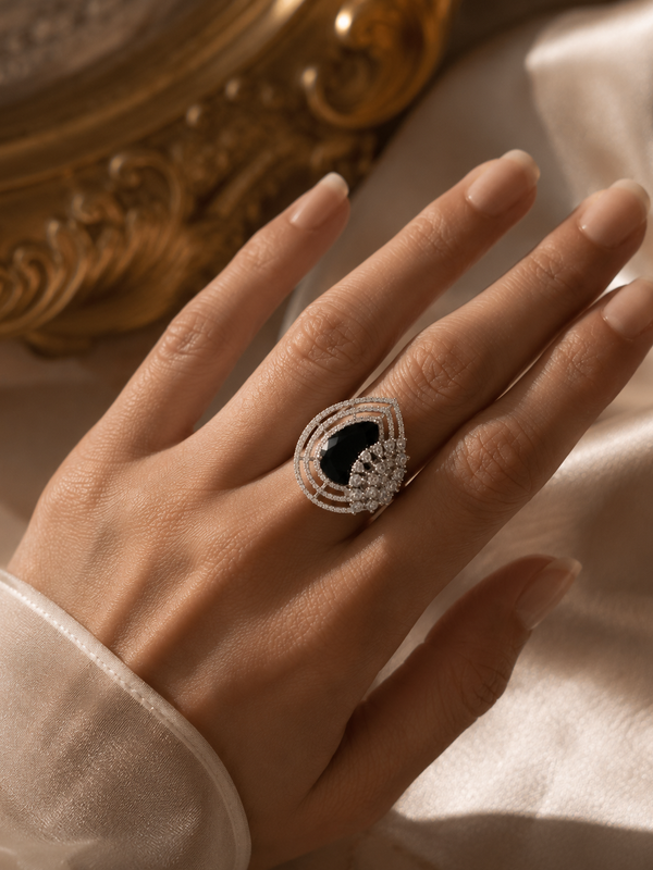 Nisha Onyx Statement Ring
