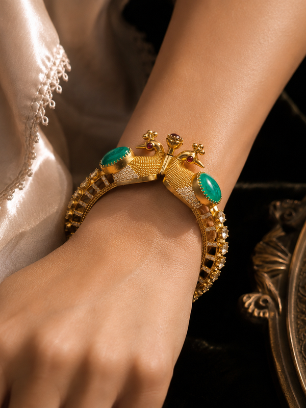 Mayura Mint Peacock Bracelet