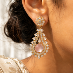 Noor Blush Statement Earrings