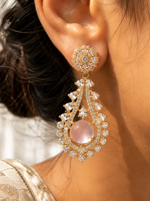 Noor Blush Statement Earrings