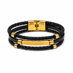 The Noir Layered Bar Bracelet