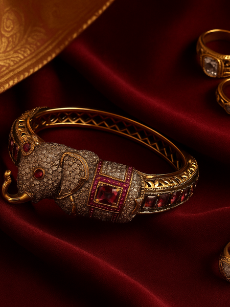 Ruby Kundan Heritage Bangle