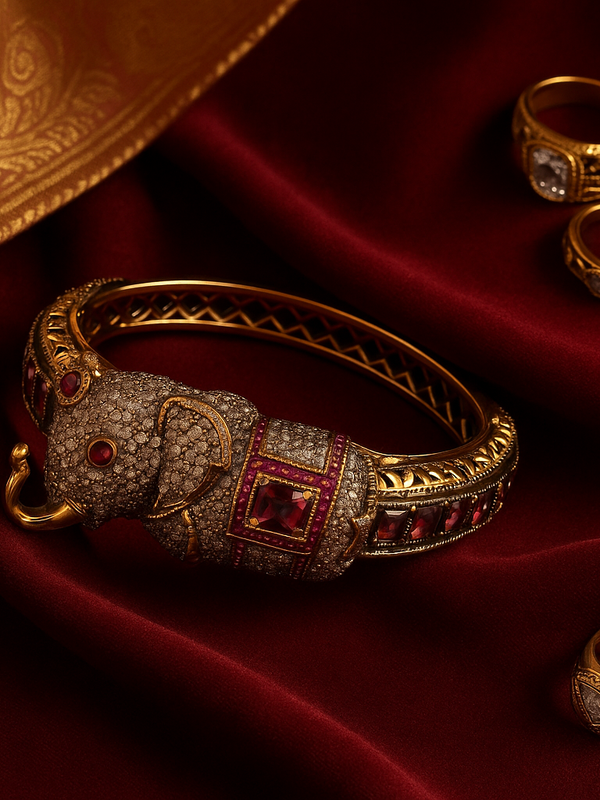 Ruby Kundan Heritage Bangle
