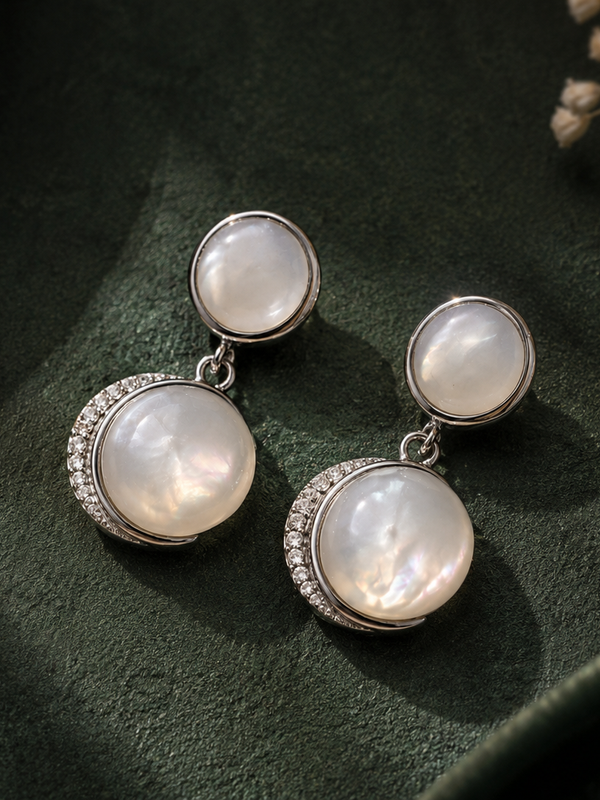 Selene Mother of Pearl Drop Earrings