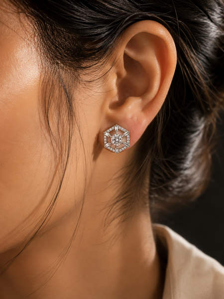 Celeste Geometric Studs