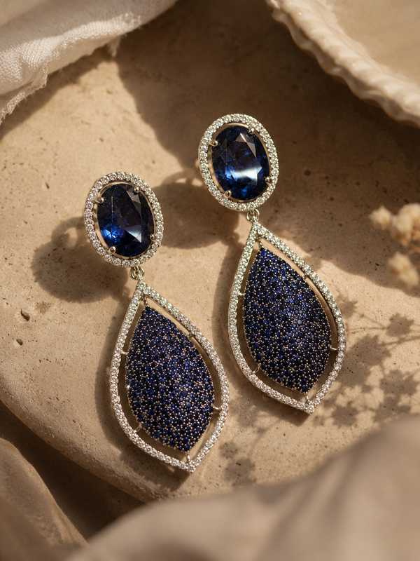 Neelam Midnight Drop Earrings