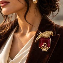 Ruhani Parrot Brooch