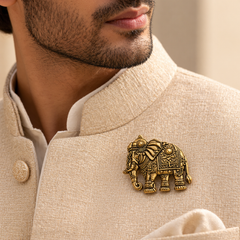 Gajraj Heritage Elephant Brooch