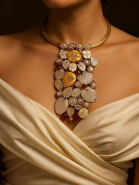 Enchanted Garden Mother of Pearl Necklace Set