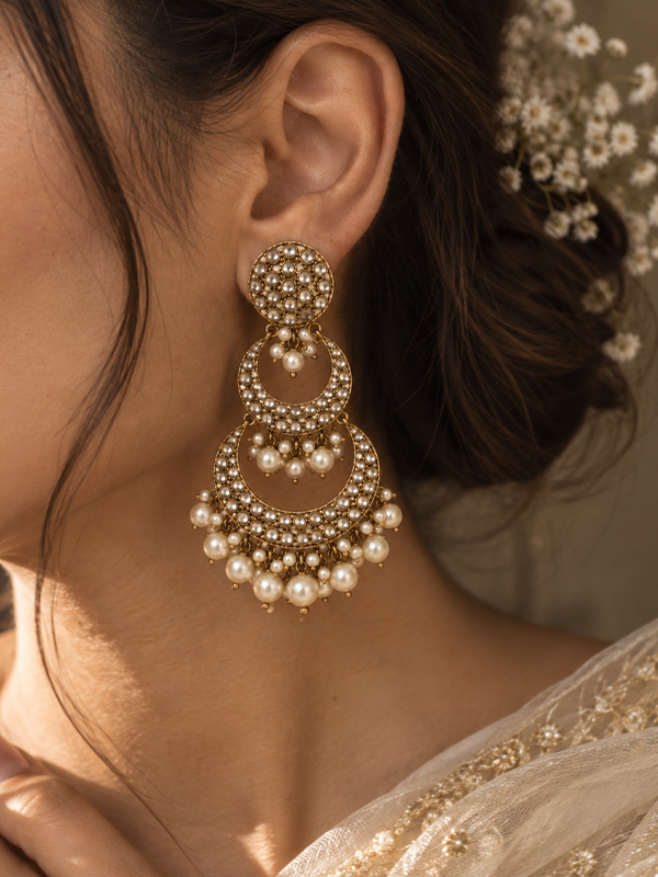 Noor Pearl Chandbali Earrings