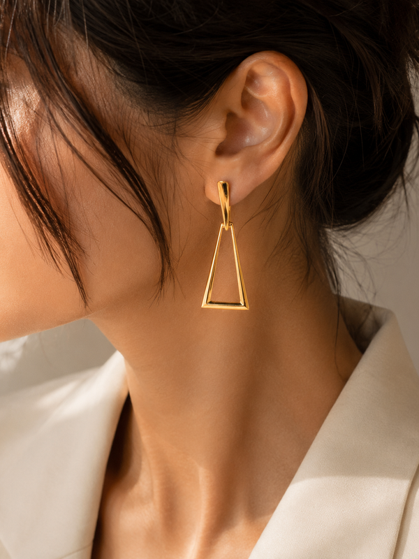 Apex Geometric Drop Earrings