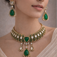 Emerald Noor Heritage Choker Set