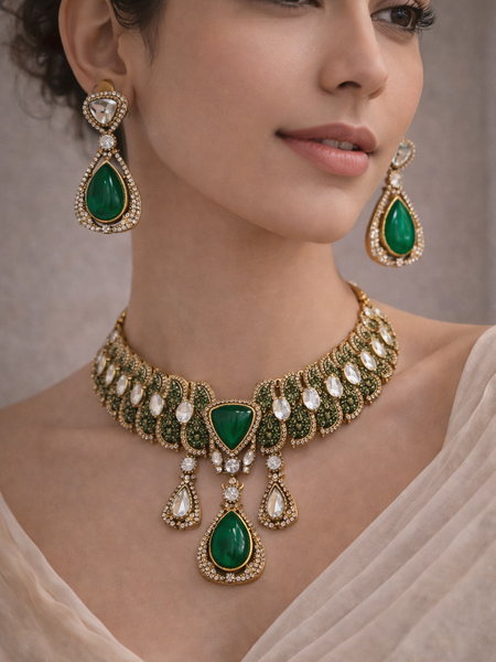 Emerald Noor Heritage Choker Set