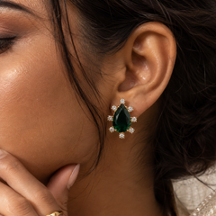Emerald Solstice Statement Studs