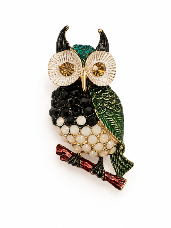 Athena Owl Brooch