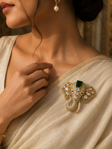 The Maharaja Elephant Statement Brooch