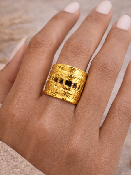 Auric Hammered Band Ring