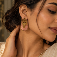 Gulnaar Bird & Blush Stone Pendant Necklace