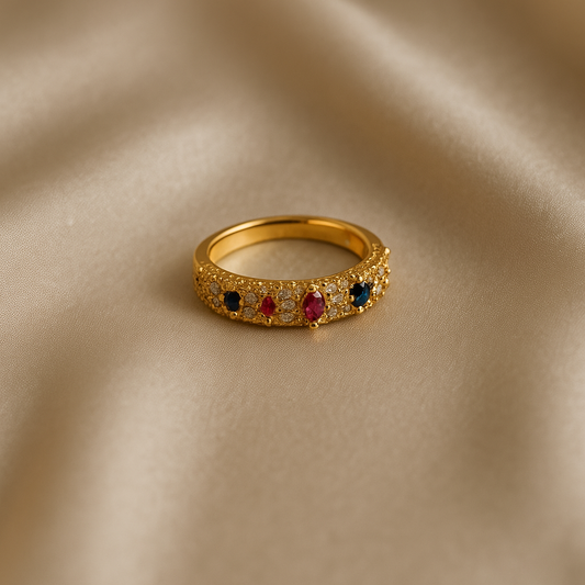 Regal Ruby & Sapphire Band Ring