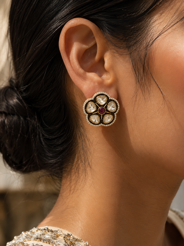 Gulnaar Polki Stud Earrings