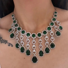 Emerald Empress Diamond Necklace Set