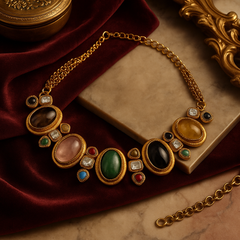 Polki Multistone Necklace Set