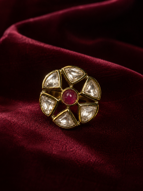 Noor Ruby Polki Ring