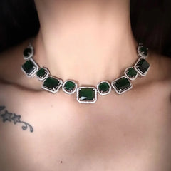 Imperial Emerald Diamond Necklace Set