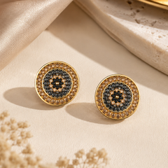Nazar Pavé Stud Earrings