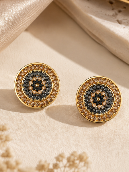 Nazar Pavé Stud Earrings