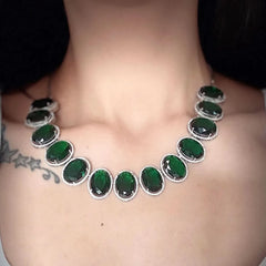 Emerald Aura Luxe Necklace Set