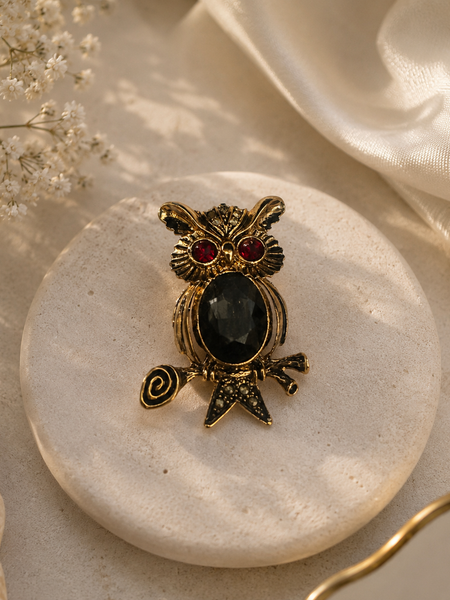 Midnight Owl Brooch