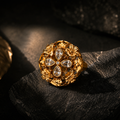 Gulbahaar Polki Statement Ring