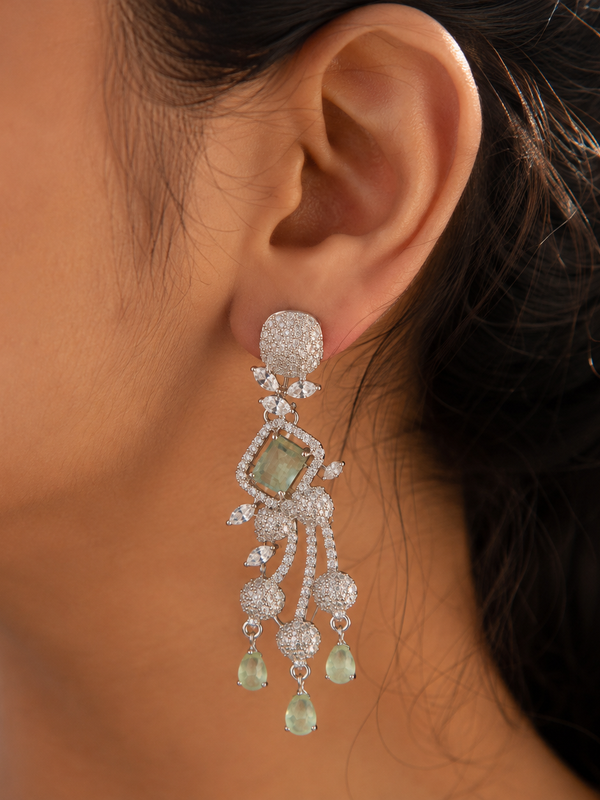 Serena Mint Cascade Earrings