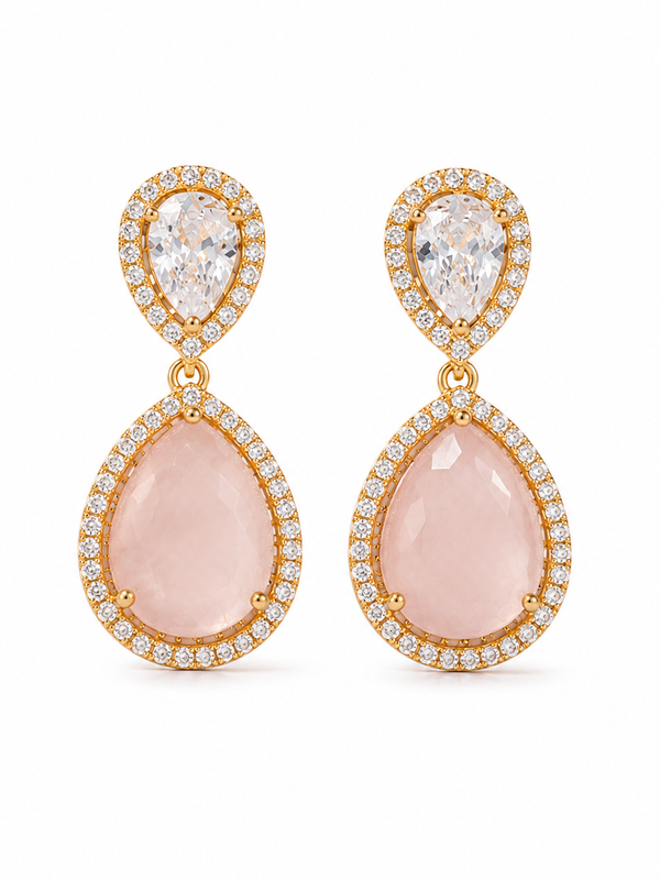 Gulnaar Blush Drop Earrings