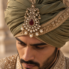 Ruhan Ruby Kundan Men’s Kalgi