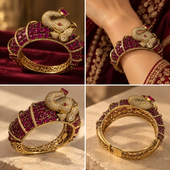 Gajraaj Ruby Royal Elephant Kada