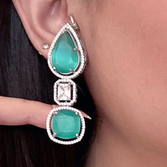 Aqua Glint Diamond Necklace Set
