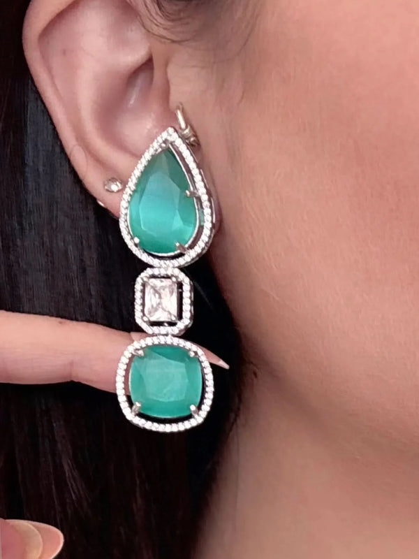 Aqua Glint Diamond Necklace Set